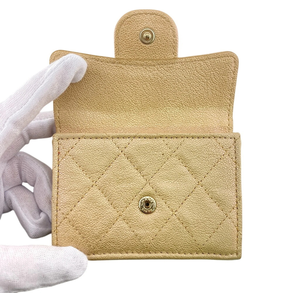 CHANEL Authentic Cream Caviar Leather Wallet - Picture 5 of 14
